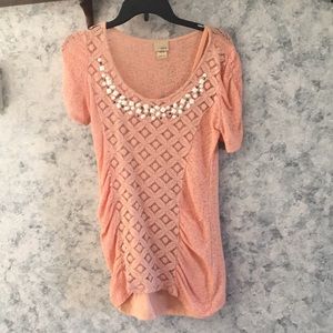 Bucket day trip orange shirt and tan top